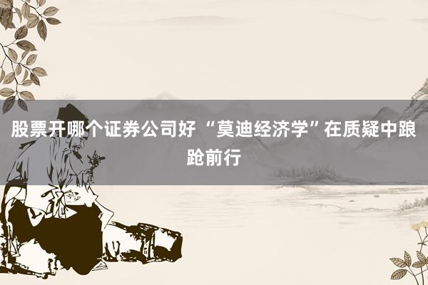 股票开哪个证券公司好 “莫迪经济学”在质疑中踉跄前行