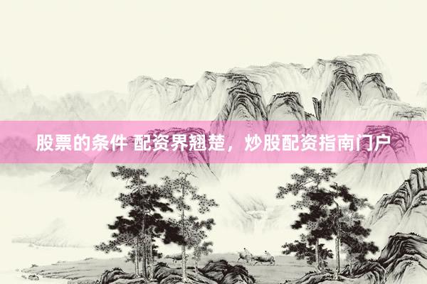 股票的条件 配资界翘楚，炒股配资指南门户