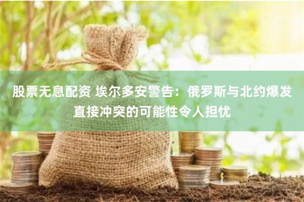 股票无息配资 埃尔多安警告：俄罗斯与北约爆发直接冲突的可能性令人担忧